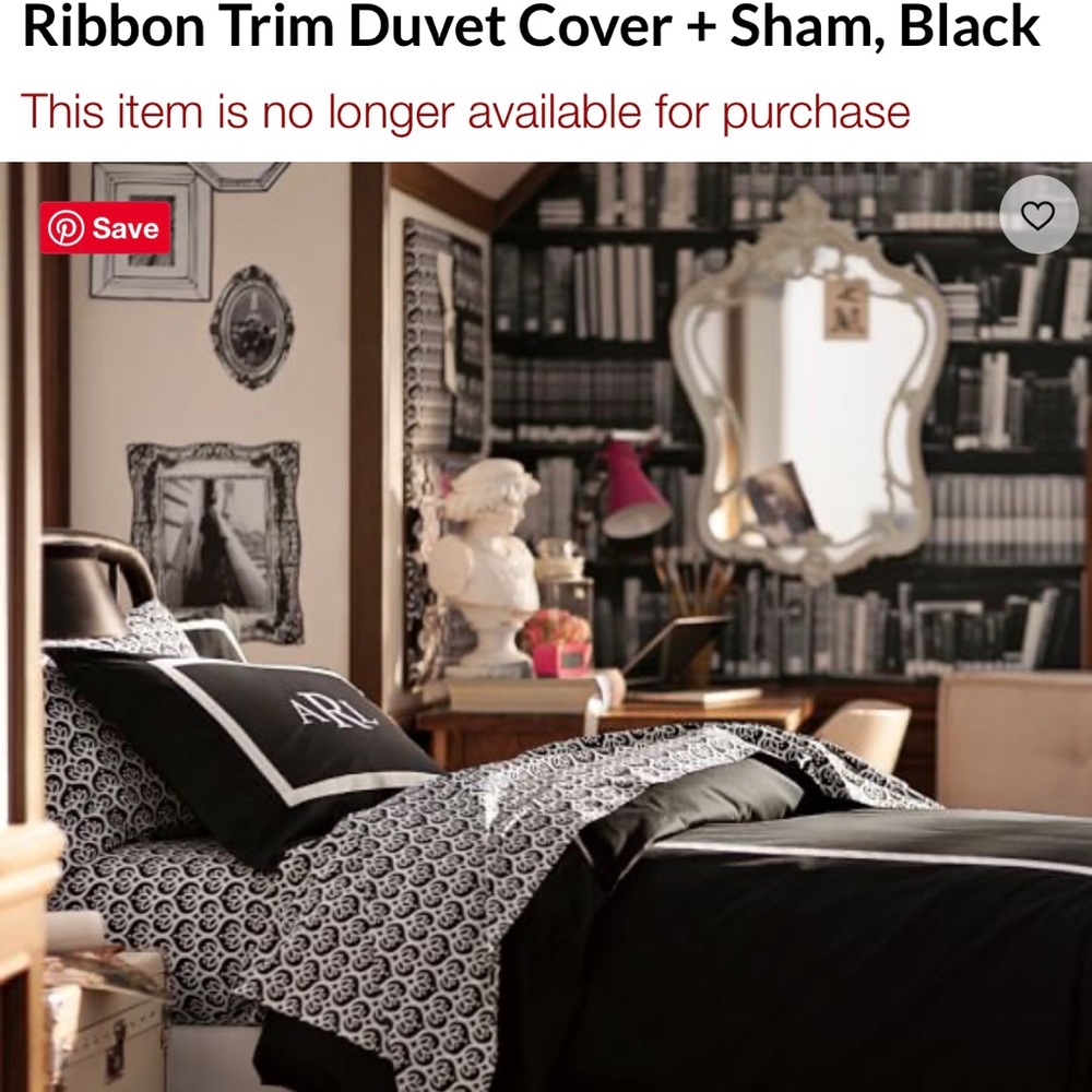 Pottery Barn Ribbon Trim Duvet (sham not included)